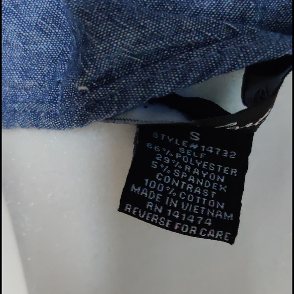 Elie McCarthy, sleeveless stripe chambray dress - Picture 4 of 5